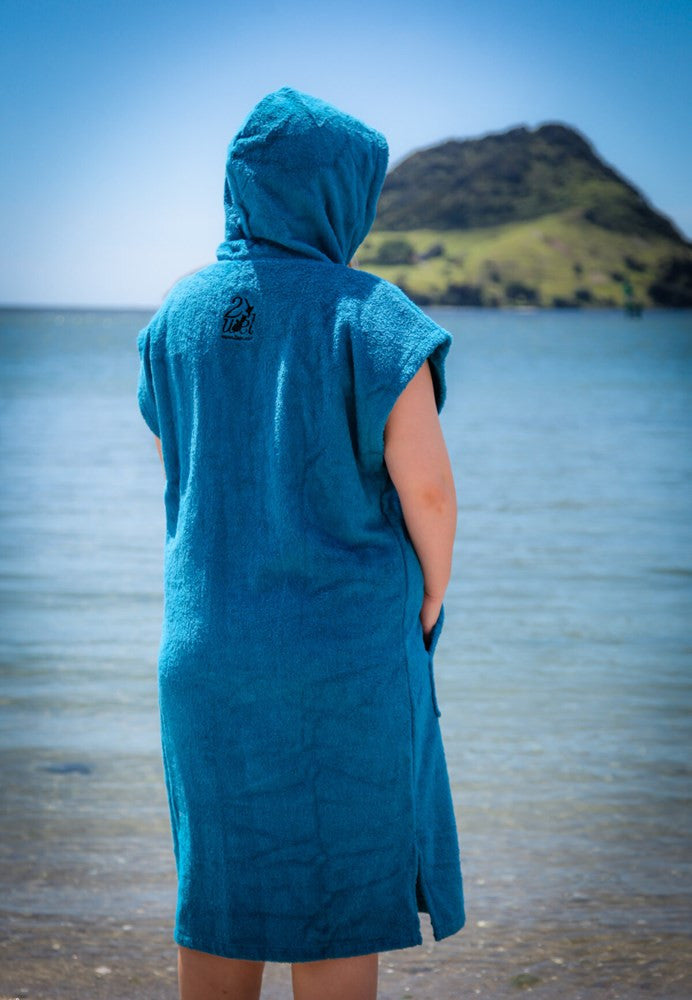 2Wel - Unisex Hooded Towel S-XL - Aqua