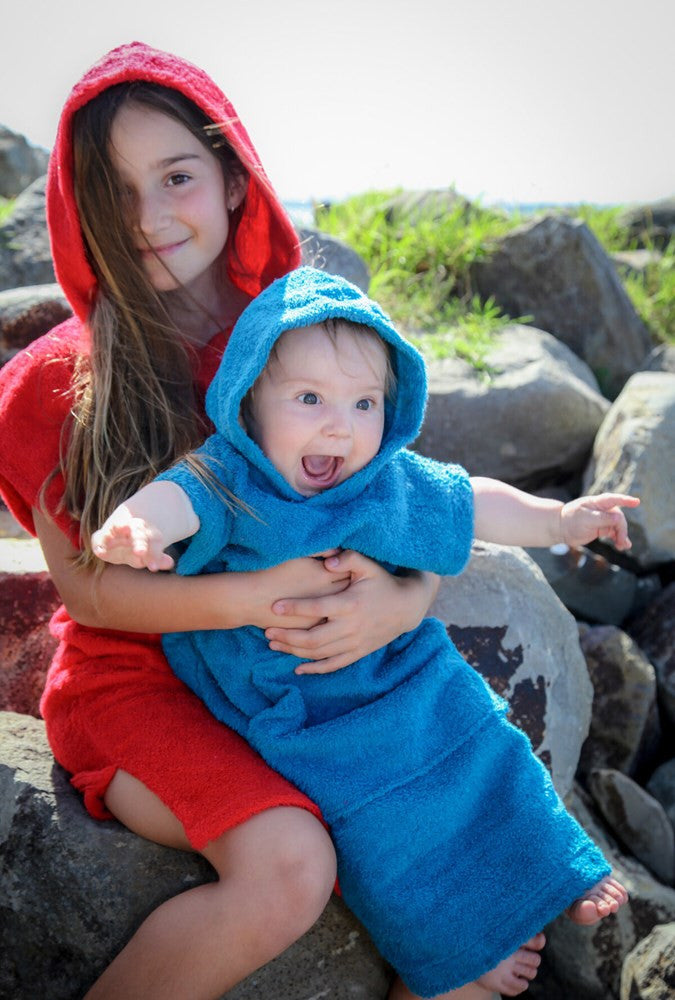 2Wel - Unisex Hooded Towel S-XL - Blue