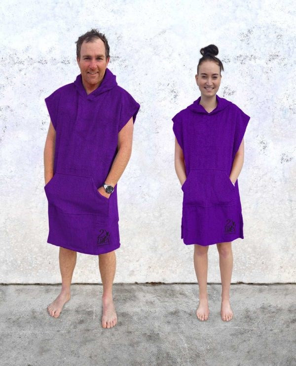 2Wel - Unisex Hooded Towel S-XL - Purple