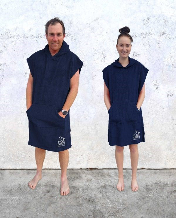 2Wel - Unisex Hooded Towel S-XL - Navy