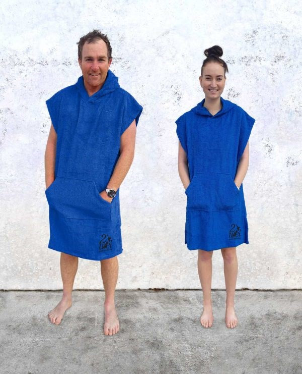 2Wel - Unisex Hooded Towel S-XL - Blue