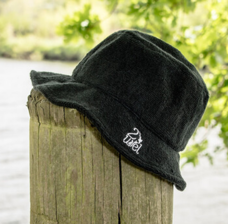 2WEL - Towelling Bucket Hat - Black