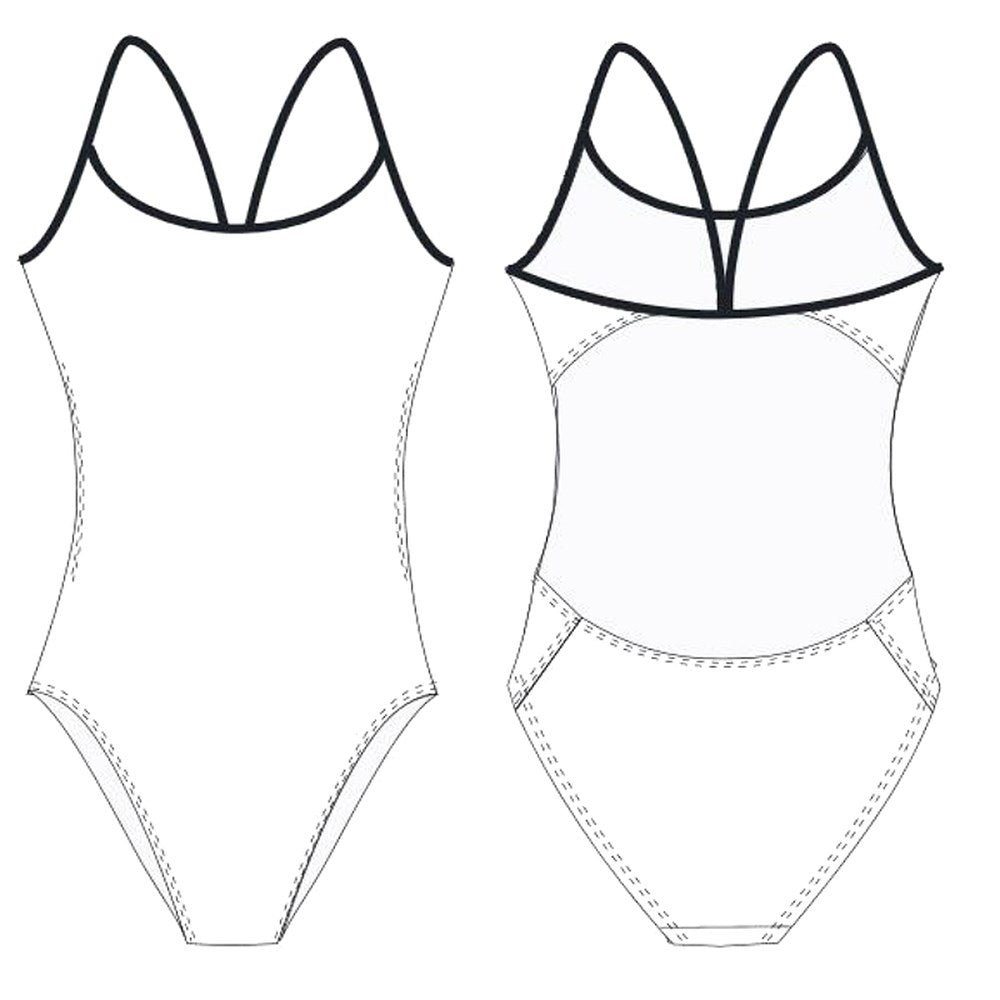 Teamline - Womens Openback Swimsuit Template