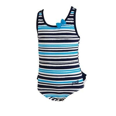 Zoggs - Toddler Girls - Henley Action Back - Blue Stripe