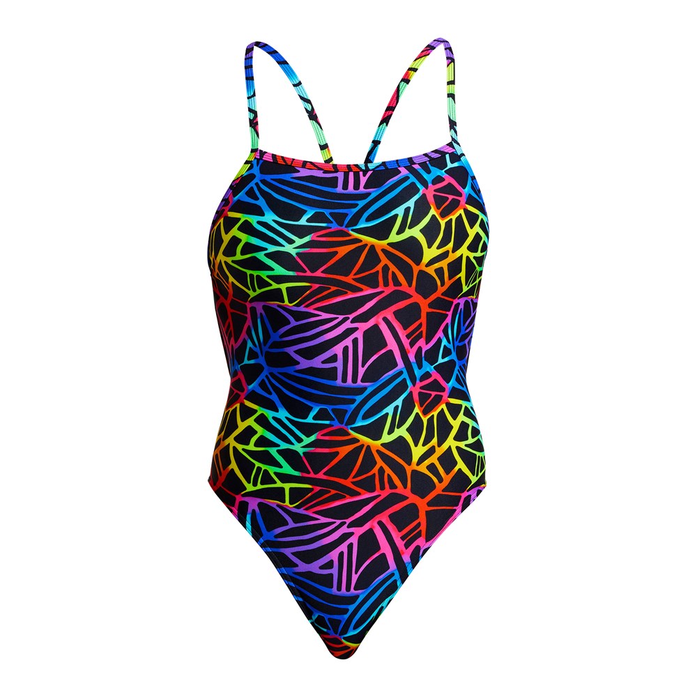 Funkita - Womens - Single Strength One Piece Swimsuit - Rainbow Web