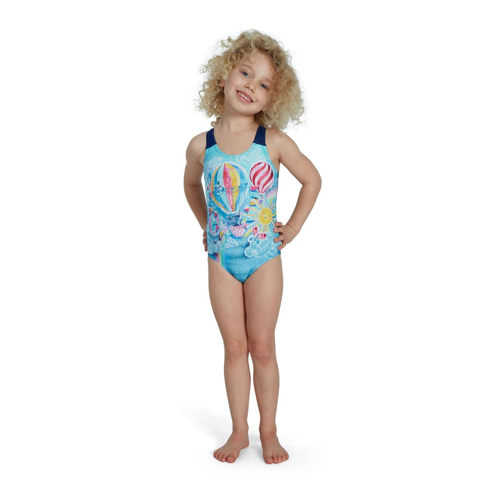 Speedo - Toddler Girls  - Digital Allover Swimsuit One Piece - Blue