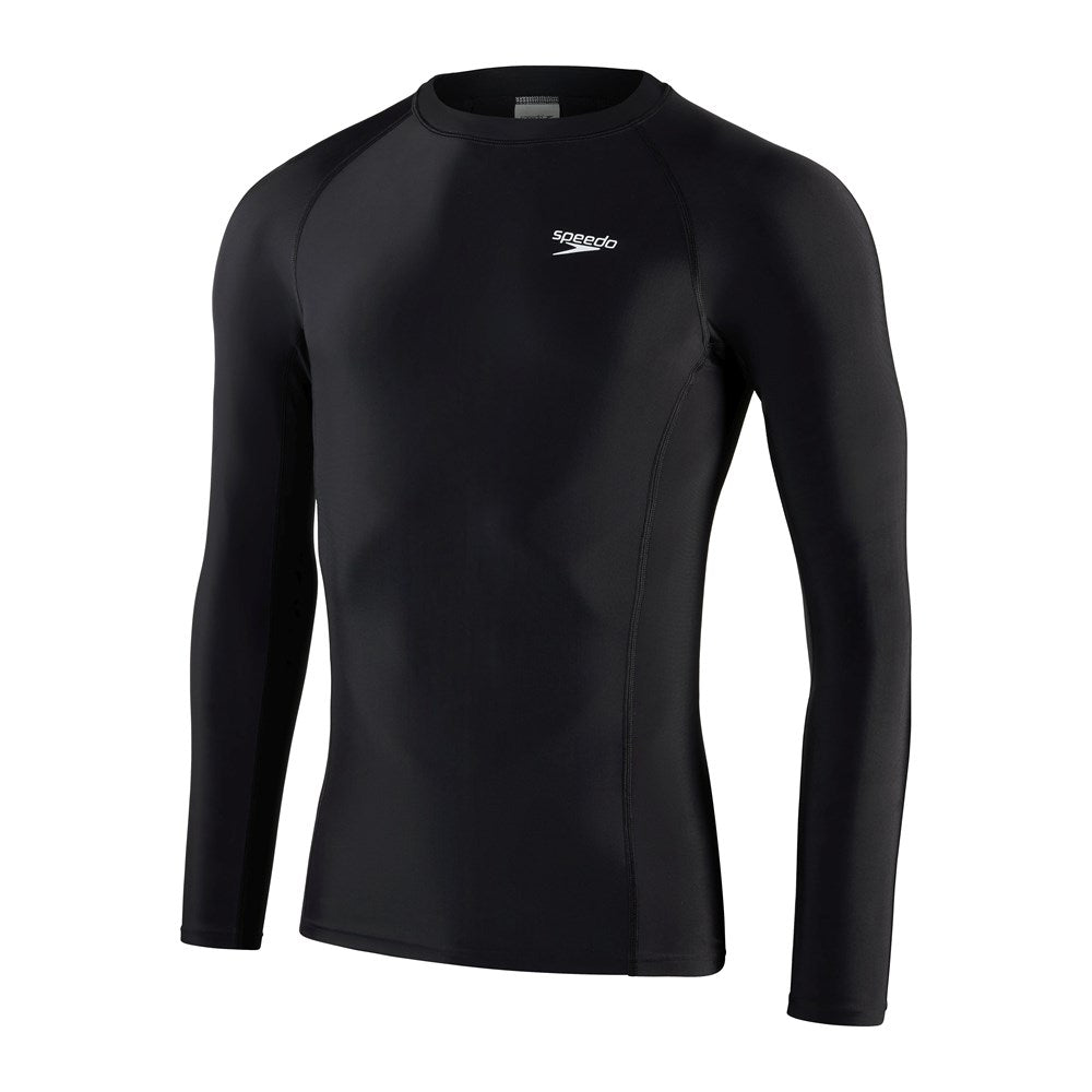 Speedo - Mens - Long Sleeve Rash Sun Top - Black/White