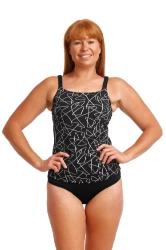 Funkita - Womens - Scoop Neck Tankini Top - Texta Mess