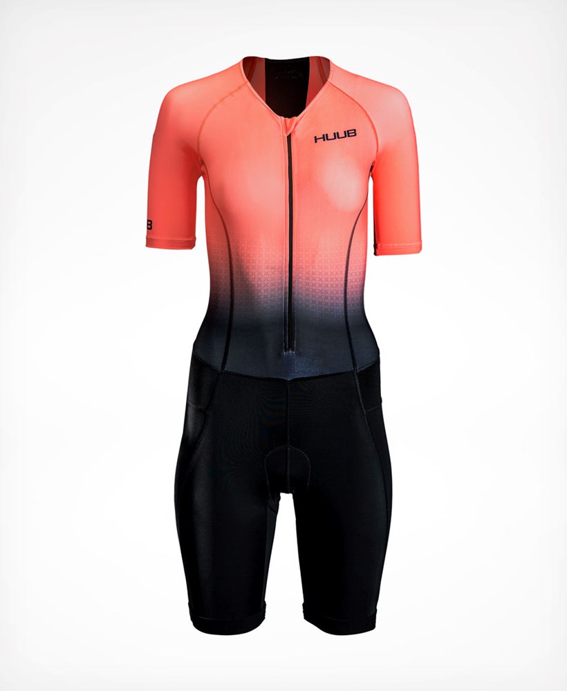 HUUB - Womens - Commit Long Course Tri Suit - Black/Coral