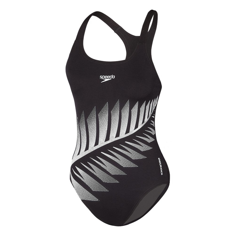 Speedo - Womens - Kiwi Medalist One Piece - Black/Silver