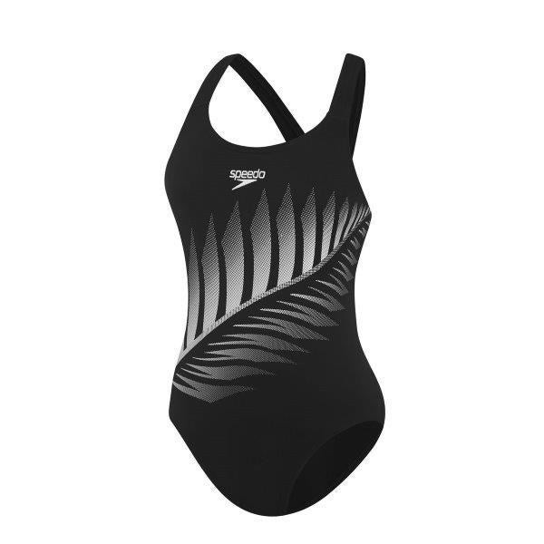 Speedo - Womens - Kiwi Medalist One Piece - Black/Silver