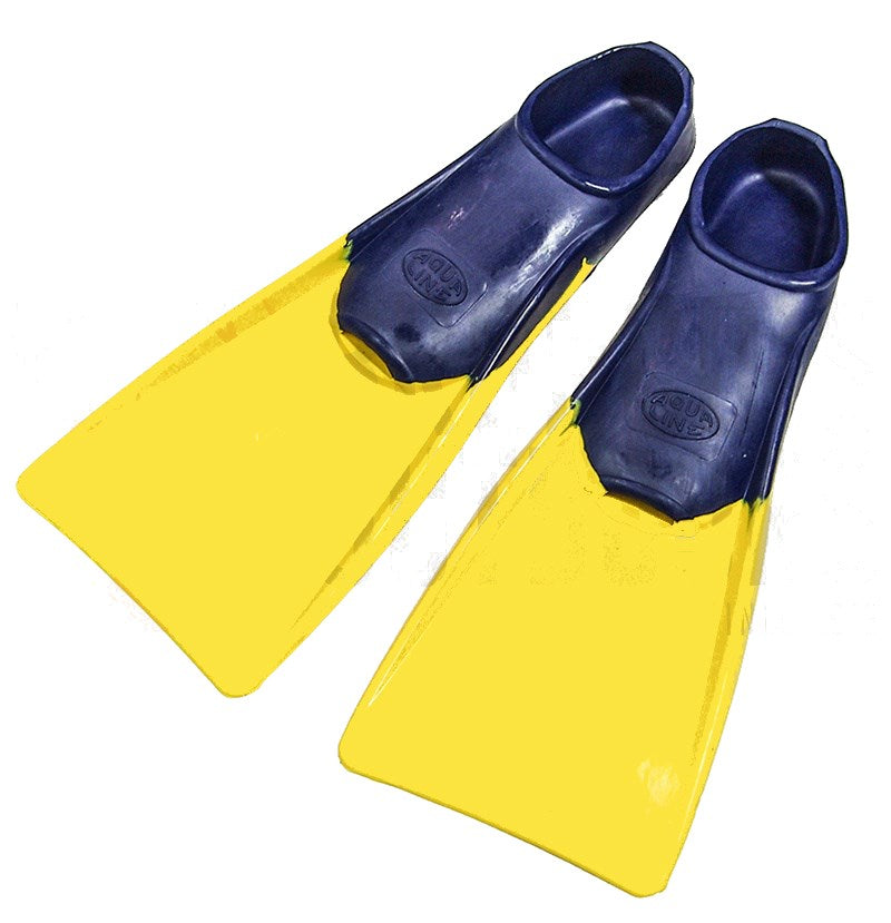 Aqualine - Pool Training Fins Yellow - Long Blade