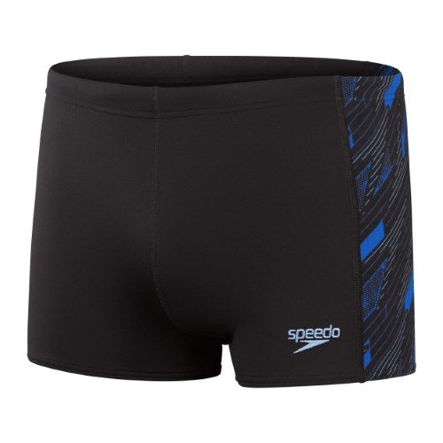 Speedo - Mens - Endurance+ HyperBoom Panel Aquashort - Black/Curious Blue/True Cobalt