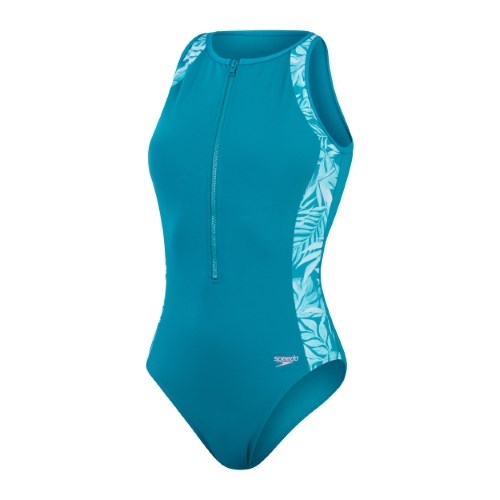 Speedo - Womens - Endurance+ Panel Hydrasuit One Piece - Peacock/Marine Blue