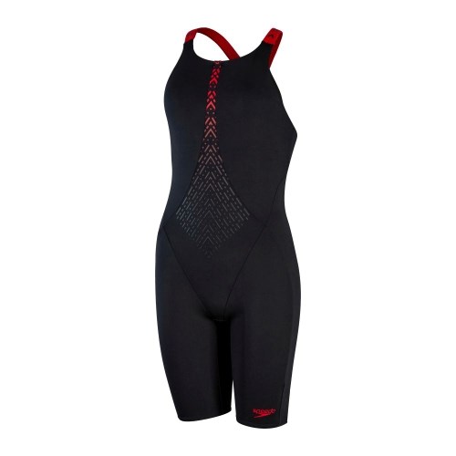 Speedo - Womens - ECO Endurance+ Pro - HydroPro Kneesuit One Piece - Black/Fed Red