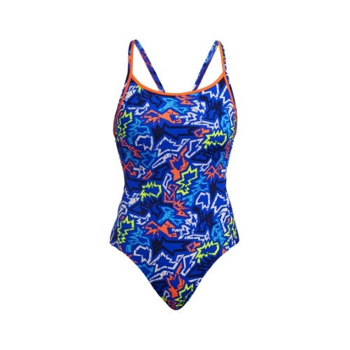 Funkita - Womens - Diamond Back One Piece - Broken Hearts