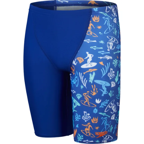 Speedo - Boys - Digital V Cut Jammer - Cobalt/Mandarin Peel/Arctic Glass