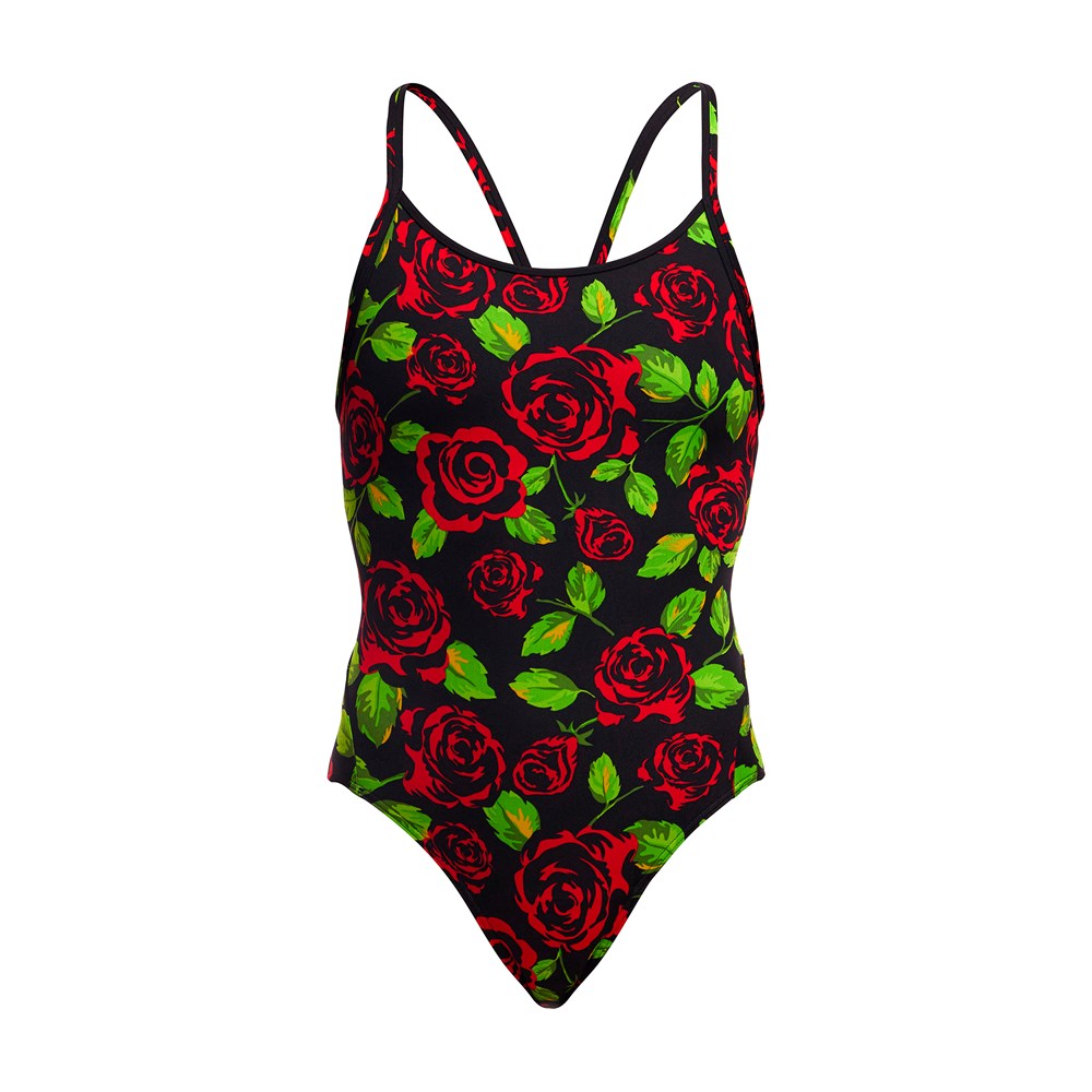 Funkita - Womens - Diamond Back One Piece - Black Rose