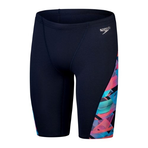 Speedo - Mens - Endurance+ Allover Digital V-Cut Jammer - True Navy/Siren Red