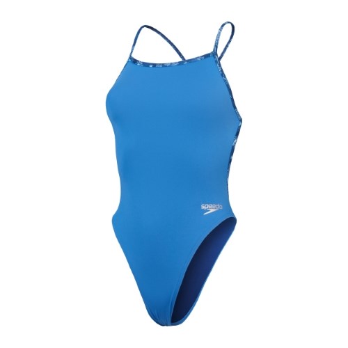 Speedo - Womens - Endurance+ Solid VBack One Piece - Servres Blue