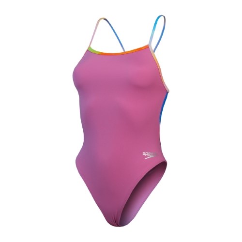 Speedo - Womens - Endurance+ Solid VBack One Piece - Kiki Pink