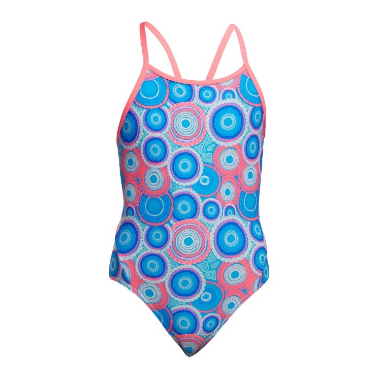 Funkita - Girls - Diamond Back One Piece - Bundjalung Blue