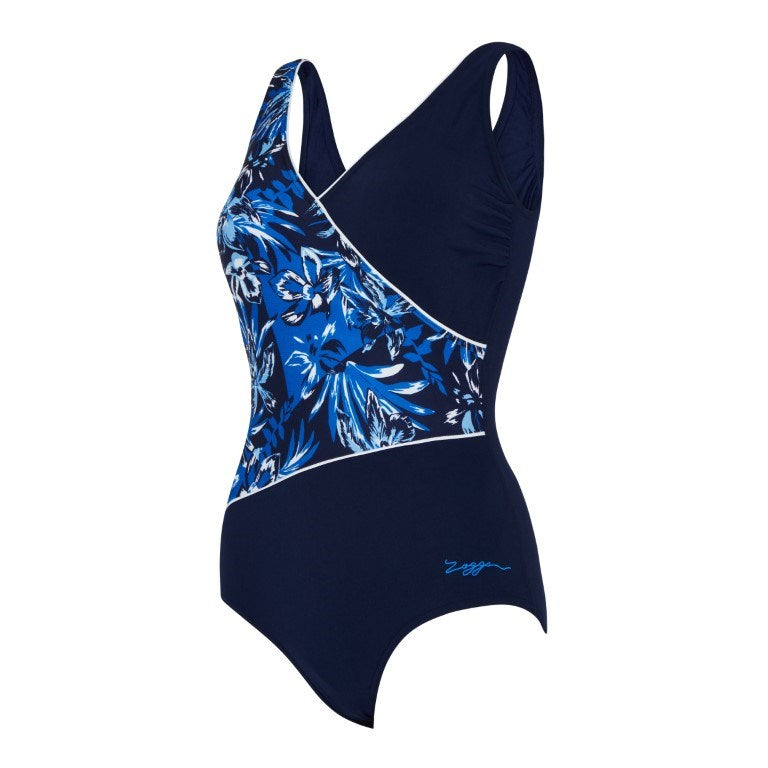 Zoggs - Womens - Wrap Front One Piece - Sapphire