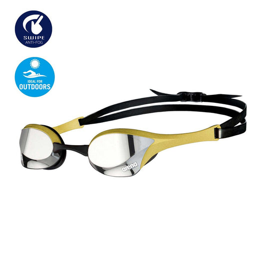 Arena - Cobra Ultra Swipe Dark Mirror Goggle - Silver Gold