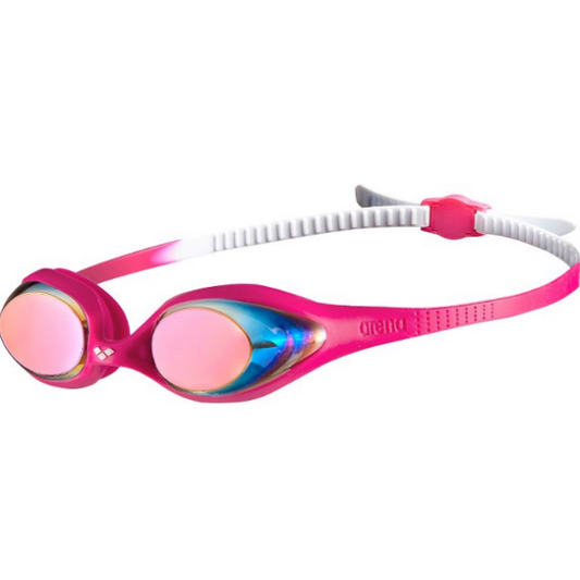 Arena - Spider Junior Mirror Goggle - White/Fuchsia