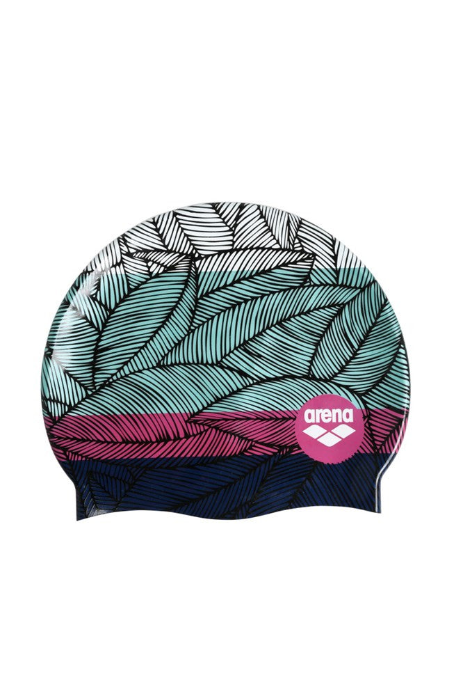 Arena - Silicone Swim Cap Print 2 - Ferns