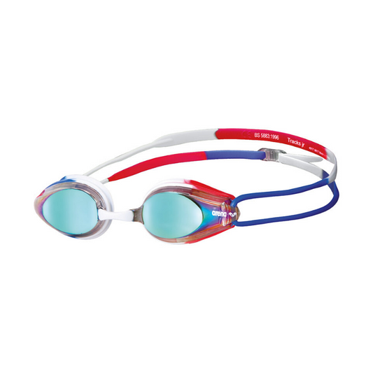 Arena - Tracks Mirror Goggle - Gold Blue Red