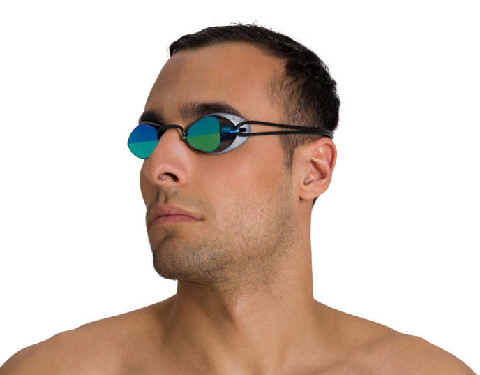 Arena - Swedix Mirror Split Lens Racing Goggle - Blue Silver