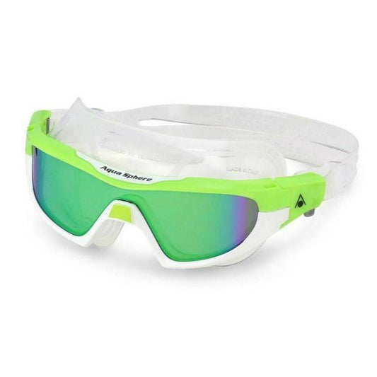 Aqua Sphere - Vista Pro Mask Mirror - Lime White Frame Mirror Lens