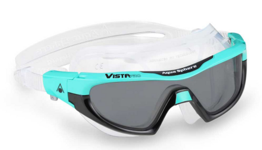 Aqua Sphere - Vista Pro Mask Mirror - Green Black Frame Dark Smoke Lens