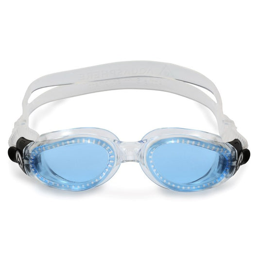 Aqua Sphere - Kaiman Goggle - Compact Fit - Blue Lens Clear Frame