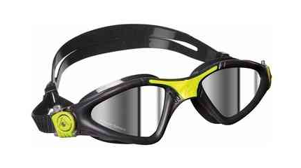 Aqua Sphere - Kayenne Silver Mirror Lens Goggle - Black/Lime