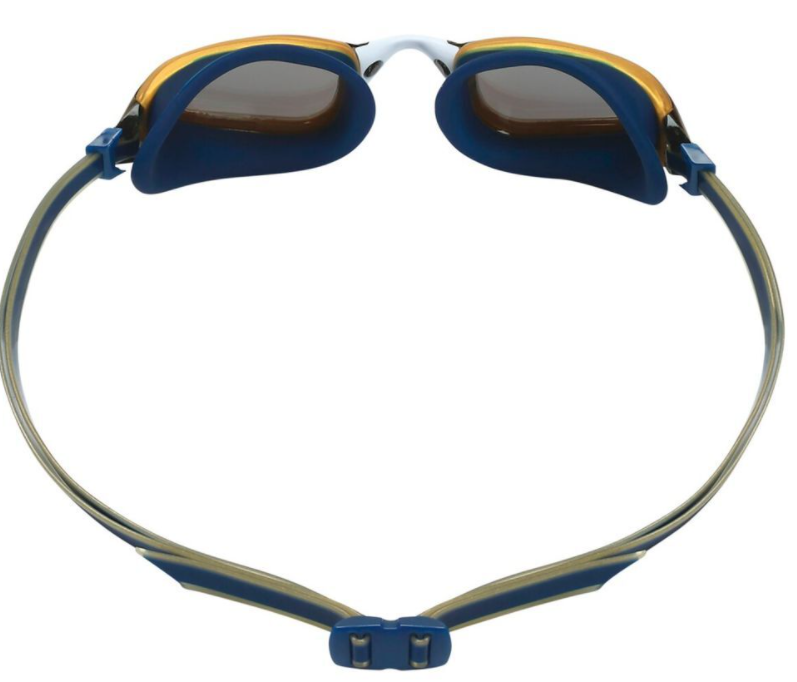 Aqua Sphere - Fastlane Goggles - Mirrored Gold Lens - Navy Blue/Gold