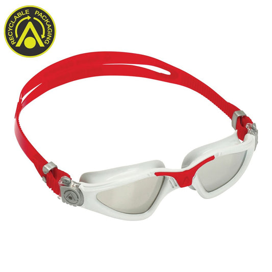 Aqua Sphere - Kayenne Mirror Lens Goggle - Red Lens Grey Red Frame