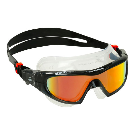 Aqua Sphere - Vista Pro Mask Mirror - Dark Grey Frame Orange Titanium Mirror Lens