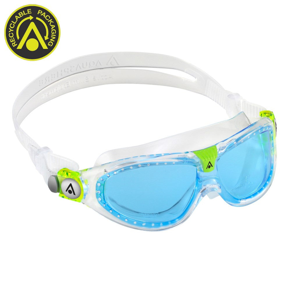 Aqua Sphere - Seal Kid 2 Mask - Blue Lens Clear Green Frame