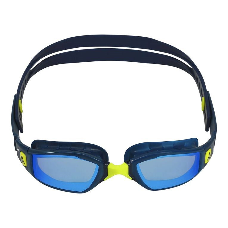 Aqua Sphere - XCEED Titanium Mirror Goggle - Blue Titanium Mirror Lens Navy Frame