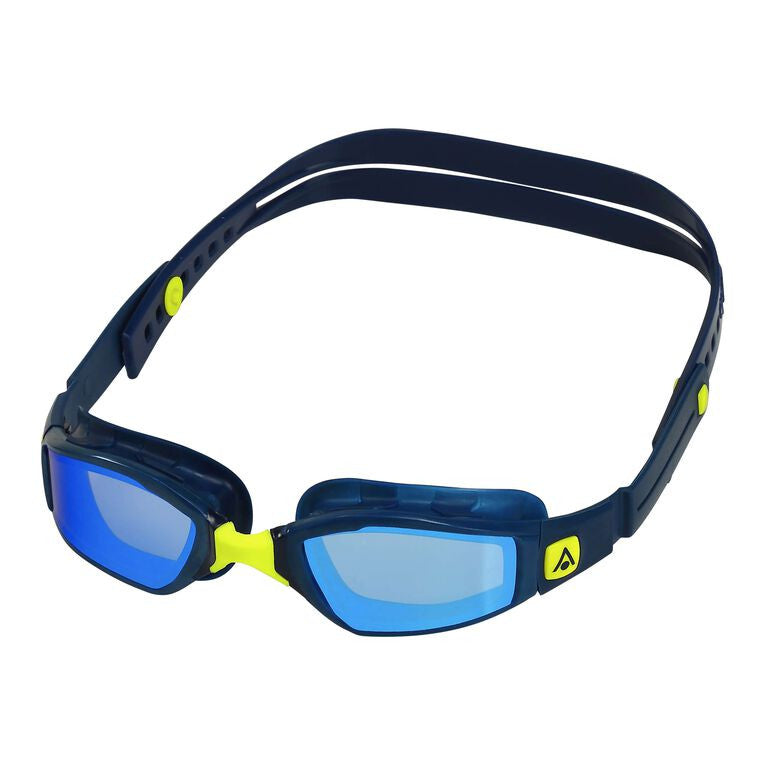 Aqua Sphere - XCEED Titanium Mirror Goggle - Blue Titanium Mirror Lens Navy Frame