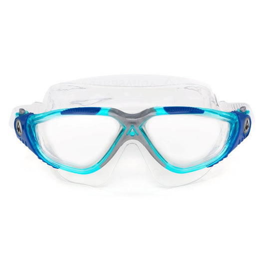 Aqua Sphere - Vista Mask - Turquoise Blue Frame Clear Lens