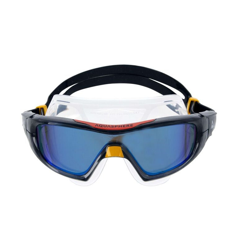 Aqua Sphere - Vista Pro Mask Mirror - Dark Grey/Orange Frame Indigo Titanium Mirror Lens