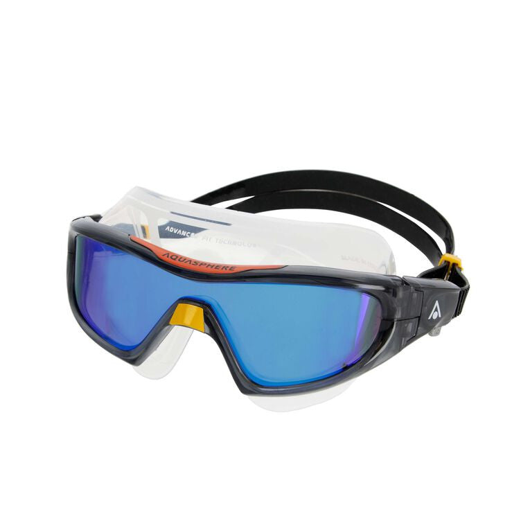 Aqua Sphere - Vista Pro Mask Mirror - Dark Grey/Orange Frame Indigo Titanium Mirror Lens