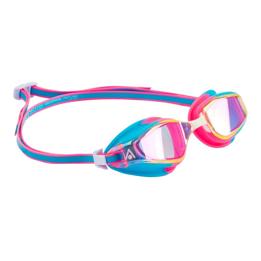 Aqua Sphere - Fastlane Titanium Mirror Goggles - Pink Lens - Blue