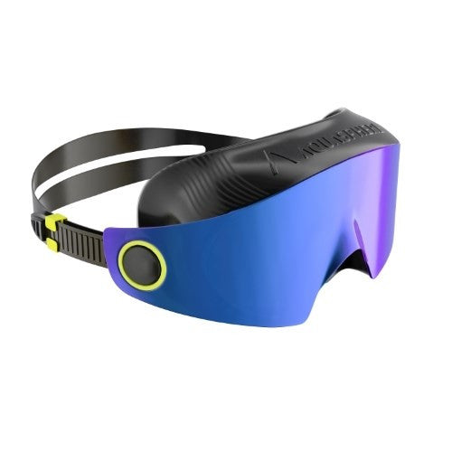 Aqua Sphere - Defy Ultra Titanium Mirror Mask - Indigo Titanium Lens Black/Yellow Frame