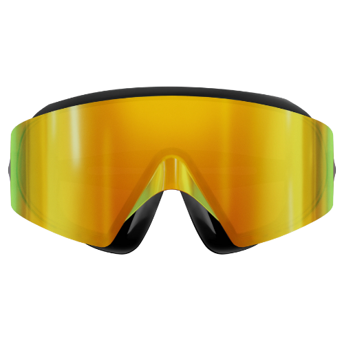 Aqua Sphere - Defy Ultra Titanium Mirror Mask - Yellow Titanium Mirror Lens