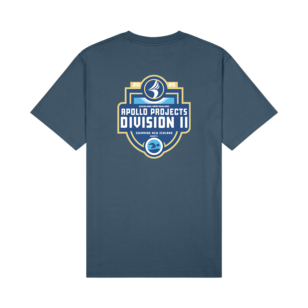 Teamline - Swimming NZ Div II - T-Shirt - Bluestone - PICK UP AT EVENT ONLY