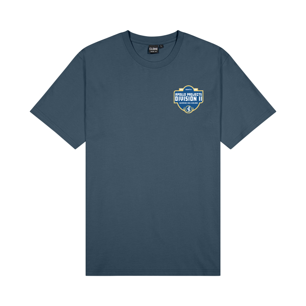 Teamline - Swimming NZ Div II - T-Shirt - Bluestone - PICK UP AT EVENT ONLY